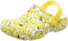 img 4 attached to Crocs Fun Lab Smiley 👟 Clog: Colorful and Comfy Unisex-Child Footwear