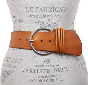 img 2 attached to Womens Waist Round Grain Leather