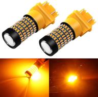 🔆 phinlion super bright led turn signal light bulbs 2800 lumens - 4157 3157 3014 103-smd 3057 3457 4057 3156 led bulbs for blinker lights - amber yellow logo