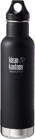 img 3 attached to 🚰 Klean Kanteen Classic 64oz Stainless Steel Insulated Water Bottle - Shale Black, Loop Cap Included