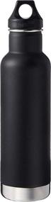 img 2 attached to 🚰 Klean Kanteen Classic 64oz Stainless Steel Insulated Water Bottle - Shale Black, Loop Cap Included