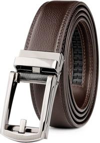 img 4 attached to WERFORU Leather Ratchet 50Inches Automatic Men's Accessories in Belts