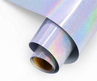 🌈 kenicut rainbow glitter heat transfer vinyl htv roll for t-shirts, caps, pillows - pu iron on vinyl 12"x10ft logo