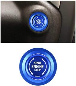 img 4 attached to 🚗 Enhance Your Chevy with CARFIB Ignition Button Decals: Stylish Push Start Stop Stickers for Blazer Silverado Suburban Tahoe - 2Pcs Blue Aluminum Alloy Caps - Ideal Accessories for Car Interior Decoration - Perfect for Men and Women
