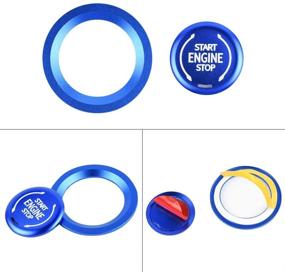 img 1 attached to 🚗 Enhance Your Chevy with CARFIB Ignition Button Decals: Stylish Push Start Stop Stickers for Blazer Silverado Suburban Tahoe - 2Pcs Blue Aluminum Alloy Caps - Ideal Accessories for Car Interior Decoration - Perfect for Men and Women