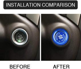 img 3 attached to 🚗 Enhance Your Chevy with CARFIB Ignition Button Decals: Stylish Push Start Stop Stickers for Blazer Silverado Suburban Tahoe - 2Pcs Blue Aluminum Alloy Caps - Ideal Accessories for Car Interior Decoration - Perfect for Men and Women
