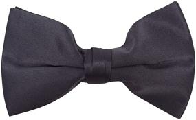 img 2 attached to 🎩 Black Poly Satin Clip Men's Accessories Set for Ties, Cummerbunds & Pocket Squares