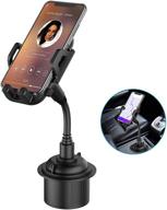 🚗 convenient car cup holder phone mount: adjustable gooseneck cradle with 360° rotatable holder - ideal for most smart phones! logo