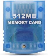 🎮 voyee 512m memory card replacement - compatible with gamecube & wii consoles, blue logo