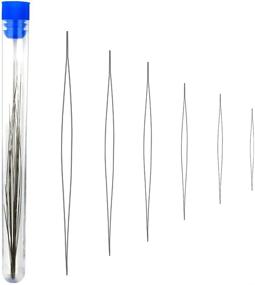 img 4 attached to Optimized Jewelry Making Set: 18-Piece Beading Needles with Needle Bottle, Featuring 6 Sizes of Big Eye Beading Needles