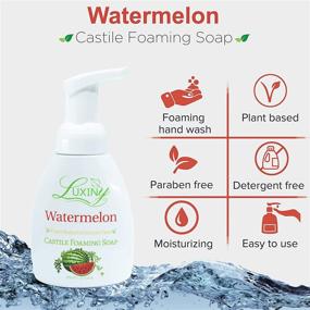 img 1 attached to 🍉 Castile Soap for Kitchen and Bathroom, Liquid Foaming Hand Wash, Palm Oil Free, Vegan & Cruelty Free, Made in USA, 8.45 oz, 2 Pack (Watermelon Scent)