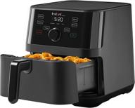 instant vortex 5.7 quart air fryer: smart, customizable cooking with digital touchscreen, non-stick basket in black logo