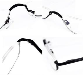 img 2 attached to 👓 VISENG 2 Pairs Half Frame Reading Glasses: Sleek Half Moon Lens Readers for Men and Women +2.5