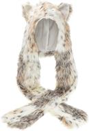 white animal winter mitten leopard logo