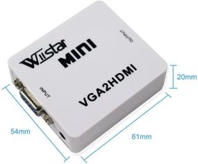 img 1 attached to 🔌 Wiistar VGA to HDMI Converter: Enhance HDTV with 1080p Video and Audio Output