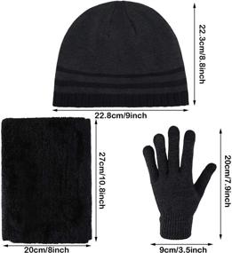 img 2 attached to 🧣 Stay Warm in Style: Winter Beanie Knitted Screen Gloves for Men's Accessories and Scarves