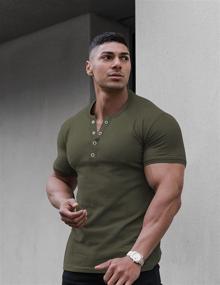 img 3 attached to COOFANDY Тренировочная футболка Muscle Henley