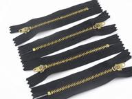 👖 yaka 20pcs brass black 4 inch jeans zippers - high-quality black zippers for your denim wardrobe logo