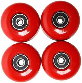 img 3 attached to 🛹 FREEDARE Skateboard Wheels and Bearings Set: 54mm Street Wheels for Tricks - 4 Wheel Set