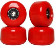 🛹 freedare skateboard wheels and bearings set: 54mm street wheels for tricks - 4 wheel set logo