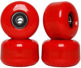 img 4 attached to 🛹 FREEDARE Skateboard Wheels and Bearings Set: 54mm Street Wheels for Tricks - 4 Wheel Set