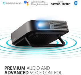 img 2 attached to 🎥 ViewSonic M2e Умный Wi-Fi портативный мини проектор 1080p: 1000 LED люмен, автофокус Кейстоун, акустическая система Harman Kardon Bluetooth, USB Type C
