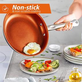 img 2 attached to 🍳 Home Hero 23pc Copper Cookware Set - Copper Pots and Pans Set, Ceramic Coated, Nonstick Induction Cookware, Pot and Pan Set