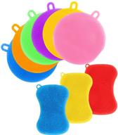 evsofmlf silicone sponge 9 pack: highly efficient dish cleaning sponges for kitchen logo