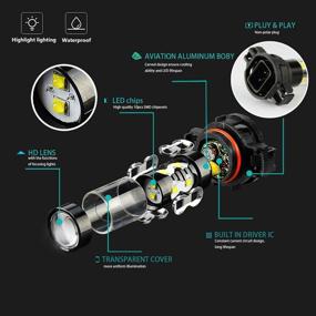 img 3 attached to Upgrade Your Fog Lights with JDM ASTAR Bright White Max 50W High Power 5202 5201 PS19W LED Bulbs