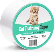 elk anti-scratch cat training tape: invisible furniture protector for worry-free indoor living - 100% transparent 🐱 clear - chair, couch, bed, stairs, carpet, door - pet and kid safe (3 inch x 30 yards) logo