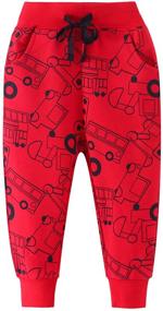 img 4 attached to 🚀 EULLA Boys' Clothing Rainbow Rocket Sweatpants Trousers