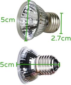 img 2 attached to High-Performance 50W UVA UVB Bulbs for Reptiles and Amphibian Tanks, Terrariums, and Cages - 4-Pack, Compatible with Multiple Lamp Fixtures for Optimal Heat and Light