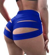 bzb women's cut out yoga shorts scrunch booty hot pants: lift and tone your butt in style for high-intensity workouts! logo