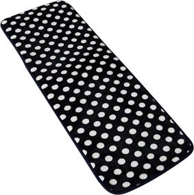 img 3 attached to 🌑 Aboo Memory Foam Non-Slip Kitchen Rugs - Black With White Dot (15.7&#34;×23.6&#34; + 15.7&#34;×47.2&#34;)