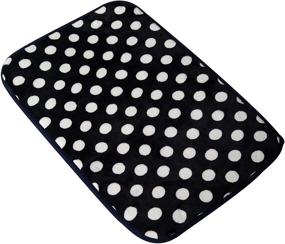 img 2 attached to 🌑 Aboo Memory Foam Non-Slip Kitchen Rugs - Black With White Dot (15.7&#34;×23.6&#34; + 15.7&#34;×47.2&#34;)