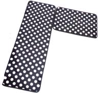 🌑 aboo memory foam non-slip kitchen rugs - black with white dot (15.7&#34;×23.6&#34; + 15.7&#34;×47.2&#34;) logo