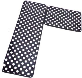 img 4 attached to 🌑 Aboo Memory Foam Non-Slip Kitchen Rugs - Black With White Dot (15.7&#34;×23.6&#34; + 15.7&#34;×47.2&#34;)