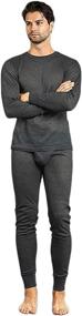 img 1 attached to 🌡️ Oliver George Men's Ultra Soft Long Johns Active Underwear Set with Waffle Thermal Top & Bottom