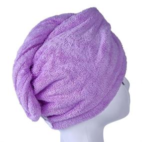 img 2 attached to YYXR Microfiber Hair Drying Towel: The Ultimate Hair Turban for Quick and Efficient Drying