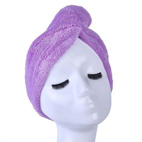 img 3 attached to YYXR Microfiber Hair Drying Towel: The Ultimate Hair Turban for Quick and Efficient Drying