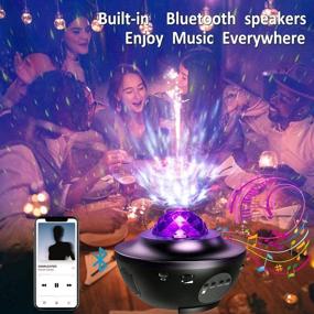 img 2 attached to 🌌 LED Galaxy Star Projector with Bluetooth Speaker - Remote Control Night Light Ambiance for Bedroom, Game Rooms, Home Theatre, Night Light