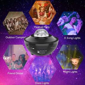 img 1 attached to 🌌 LED Galaxy Star Projector with Bluetooth Speaker - Remote Control Night Light Ambiance for Bedroom, Game Rooms, Home Theatre, Night Light