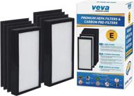 veva premium 2 hepa filters and 6 pack of pre-filters - compatible with air purifier models ac4100/ac4150blca and replacement flt4100 filter e логотип