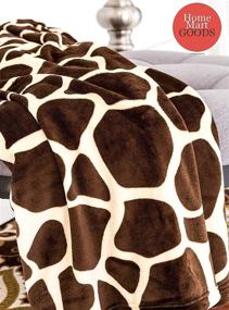 img 3 attached to 🦒 Premium Queen Size 80"x80" Giraffe Print Micro Plush Flannel Bed Blanket - Top Home Must-Have