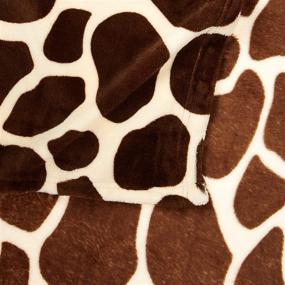 img 1 attached to 🦒 Premium Queen Size 80"x80" Giraffe Print Micro Plush Flannel Bed Blanket - Top Home Must-Have