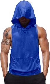 img 4 attached to Sleeveless Fitness Stringers for Men - Bodybuilding Workout Apparel in Active Wear