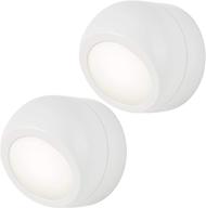 ge rotating led night light plug-in, 360° directional, dusk-to-dawn sensor, ul-certified, energy efficient, bedroom, bathroom, stairs, hallway, 2 pack, white (31533), 2 count логотип