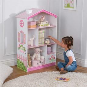 img 3 attached to 🏘️ Wooden Children's Furniture: KidKraft Dollhouse Cottage Bookcase with Shelves, Hidden Storage, and Gift for Ages 3+