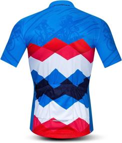 img 3 attached to 🏼 Multicolored Diamond Men's Cycling Jersey: Stylish Short Sleeve Bike Clothing