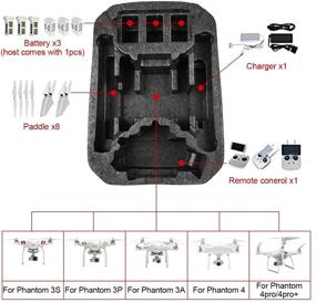img 1 attached to 🎒 Durable Waterproof Backpack Case Bag for DJI Phantom 3/4 and Phantom 4Pro Drones - Perfect for Travel